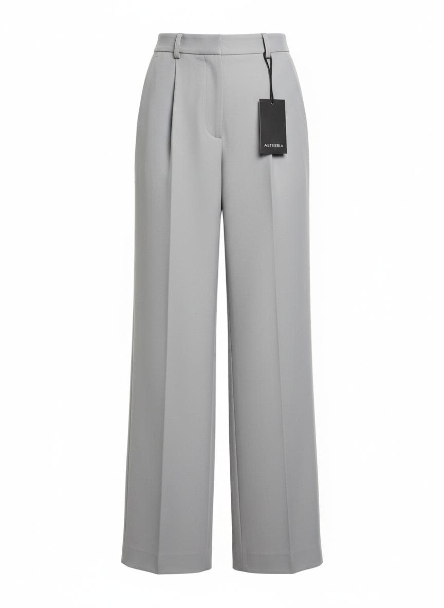 Wide-Leg Precision Trouser in Ash