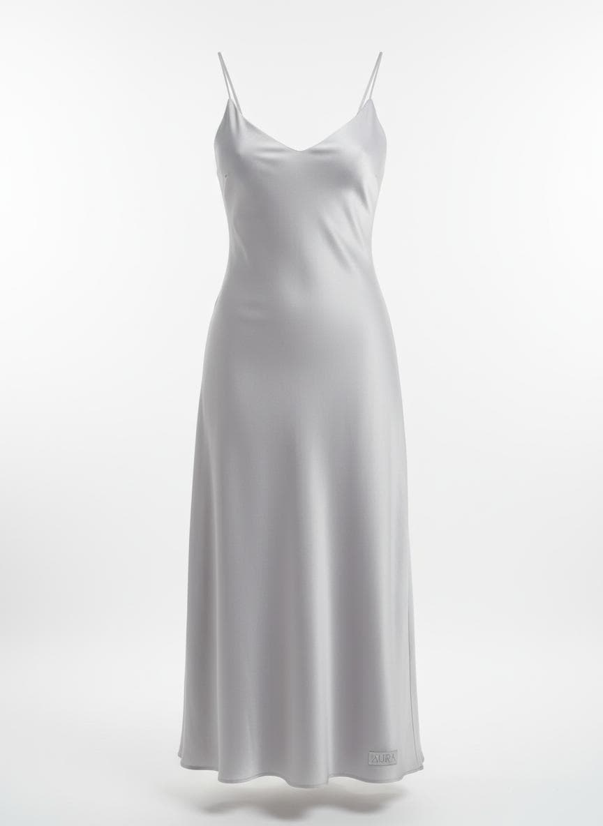 Minimal Slip Dress in Ash